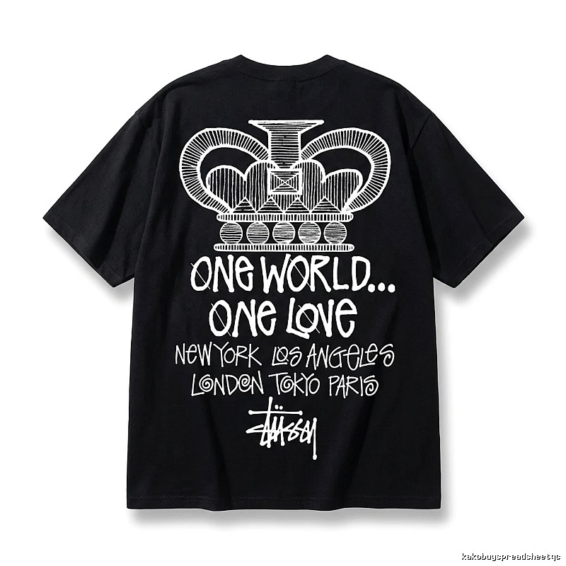 Stussy Crown Print Black T-shirt