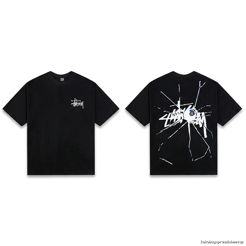 Stussy dark ripped style short-sleeve shirt