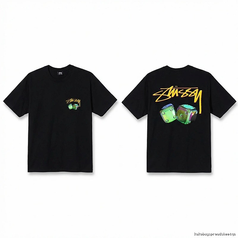 Stussy Dice Print Black T-shirt