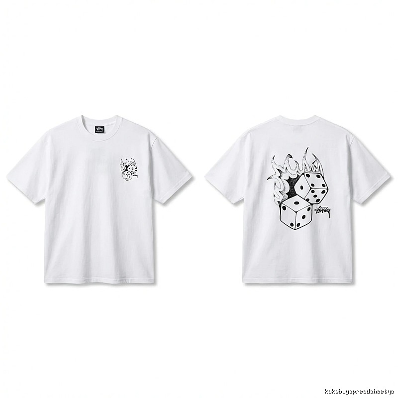 Stussy Dice Print Style White T-shirt