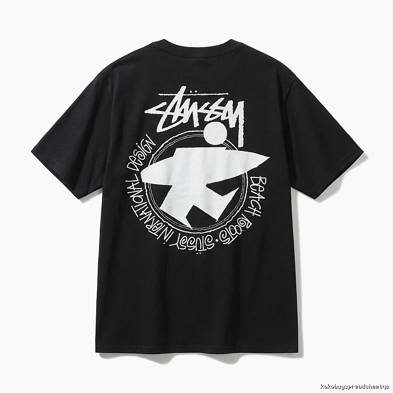 Stussy graffiti-style black T-shirt