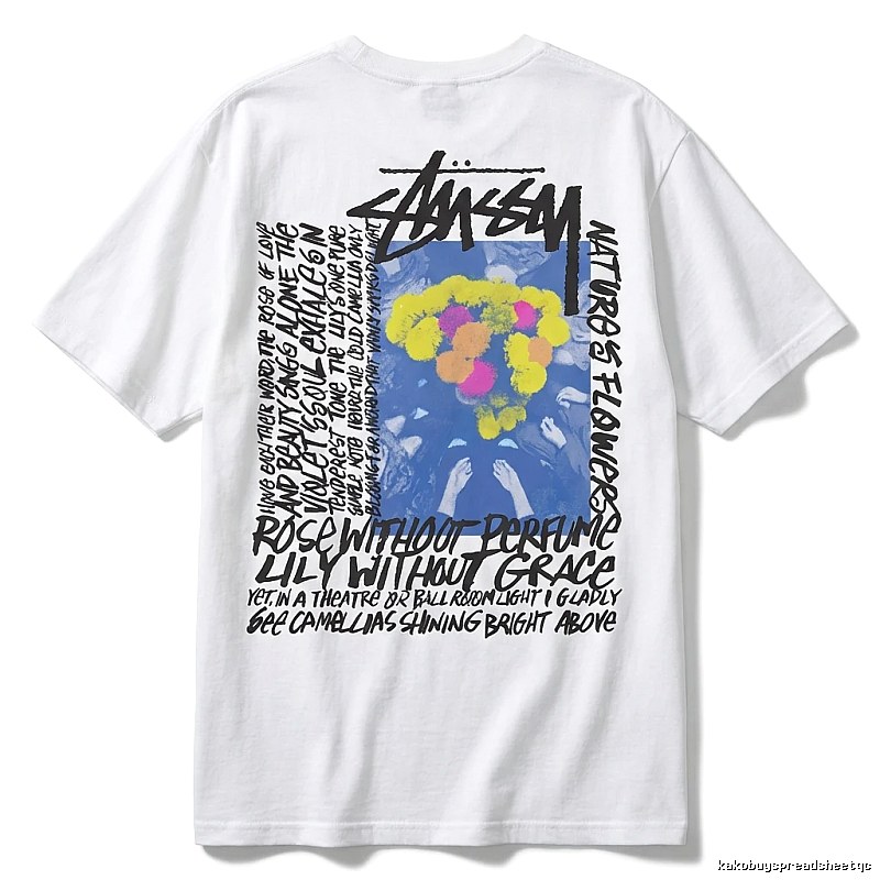 Stussy graffiti-style white T-shirt