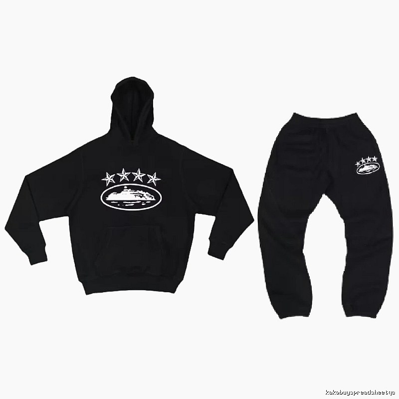 Stussy Matching Set Star-Detail Set Black Tracksuit Set Daily Styling Logo