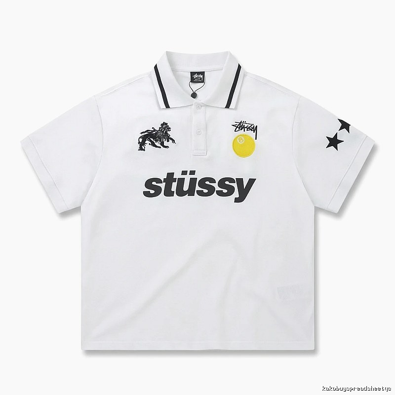 Stussy printed casual white shirt