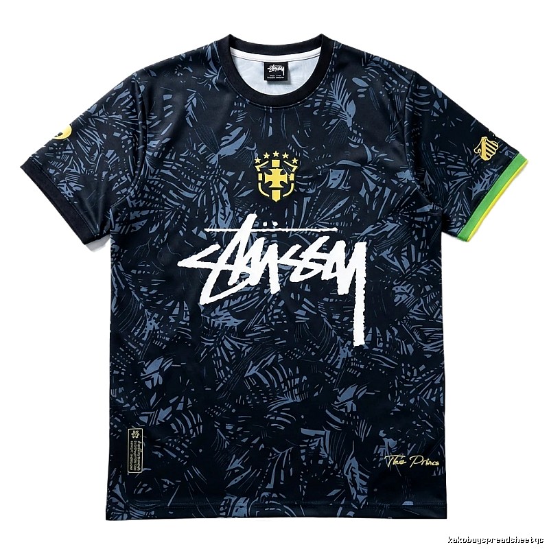Stussy Printed Trendy Black Short-sleeve Shirt