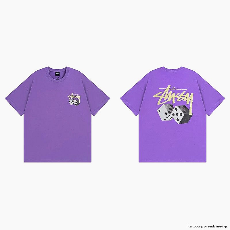 Stussy Purple Spider Graphic T-Shirt Campus Look Logo