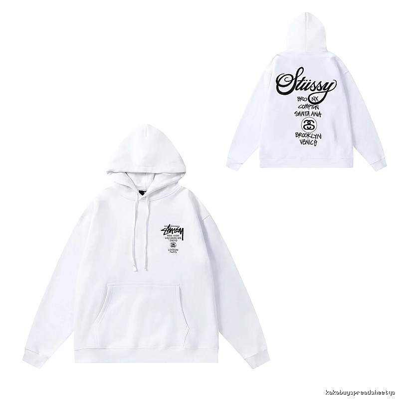 Stussy trendy and cool style white hoodie