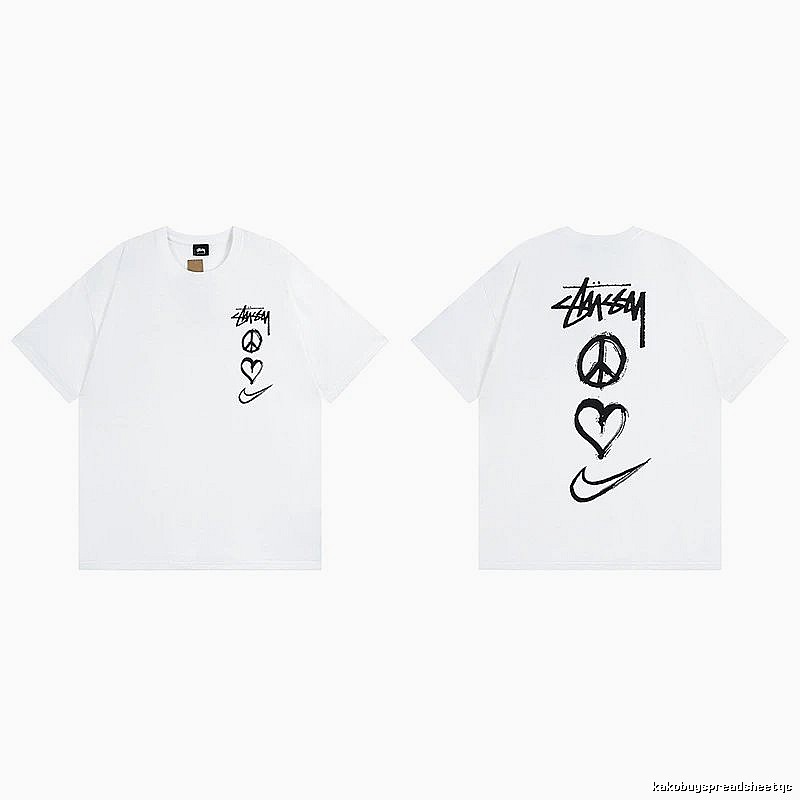 Stussy White Spider Graphic T-Shirt Logo Detail
