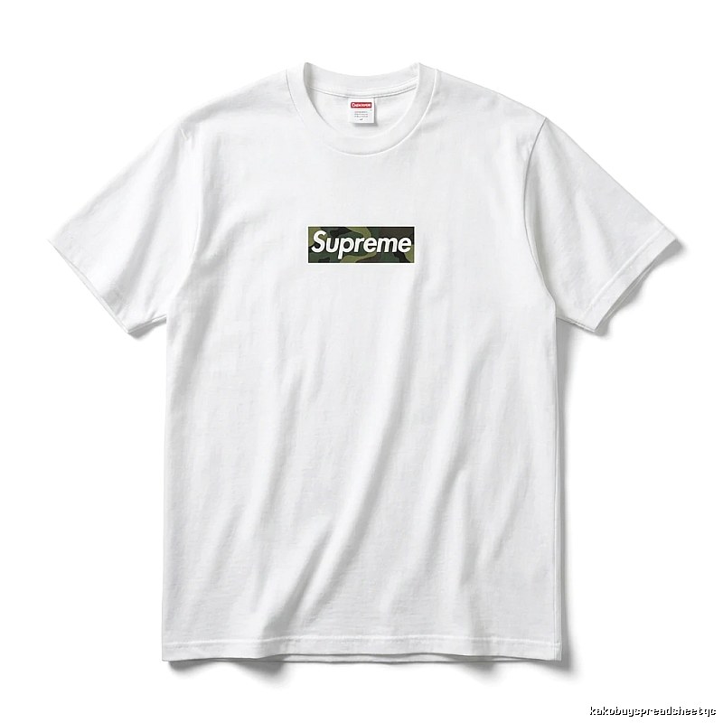 Supreme Camouflage Simple White T-shirt