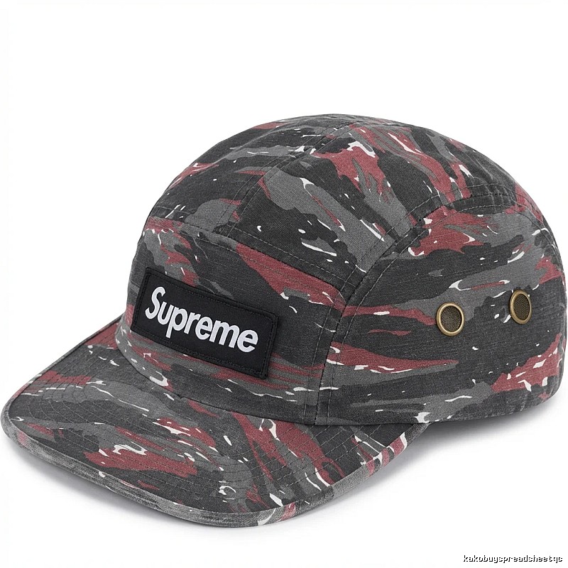 Supreme Camouflage Style Gray and Red Hat