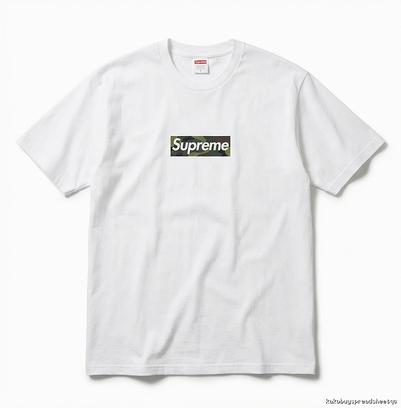 Supreme camouflage style white T-shirt