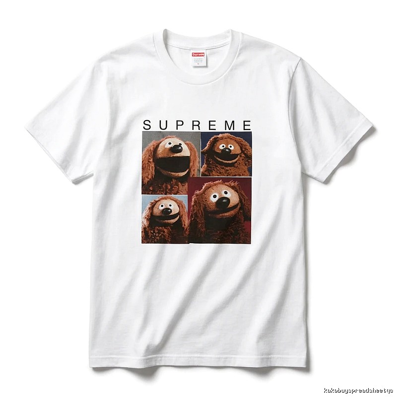Supreme cartoon print white T-shirt