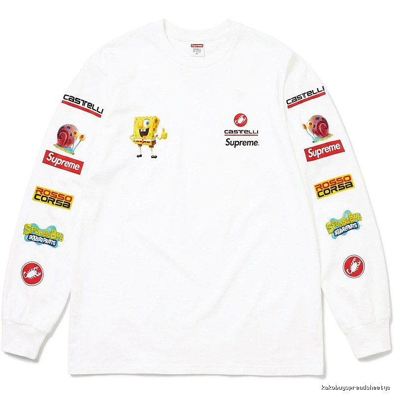 Supreme cartoon trendy white sweatshirt