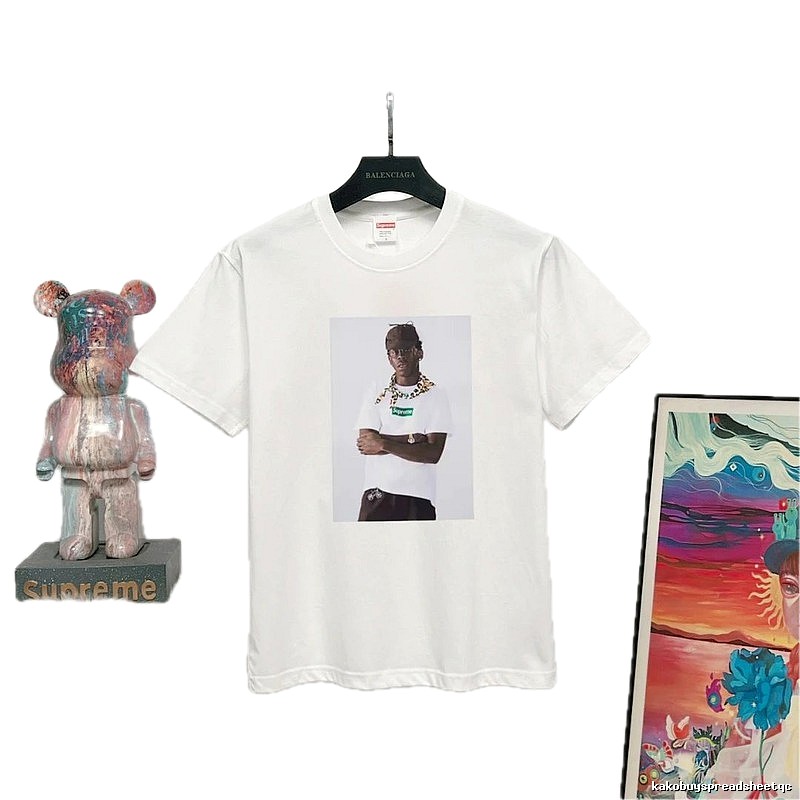 Supreme Character Print Street Style White T-Shirt