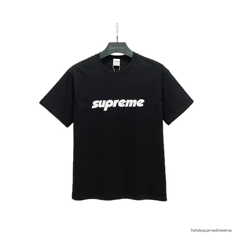 Supreme Classic Logo Street Style Black Short-sleeve T-shirt