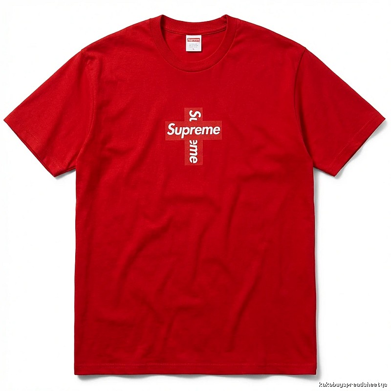 Supreme Cross Simple Style Red Clothes