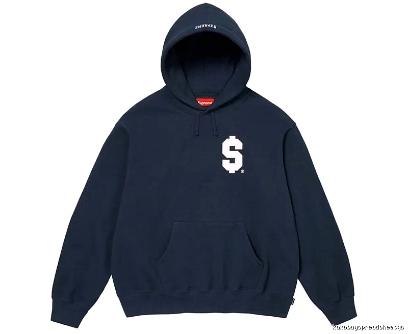 Supreme Daily Logo hoodie Gray Red Oversized with Visual Detail
