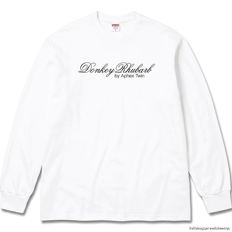 Supreme letter style white long-sleeve
