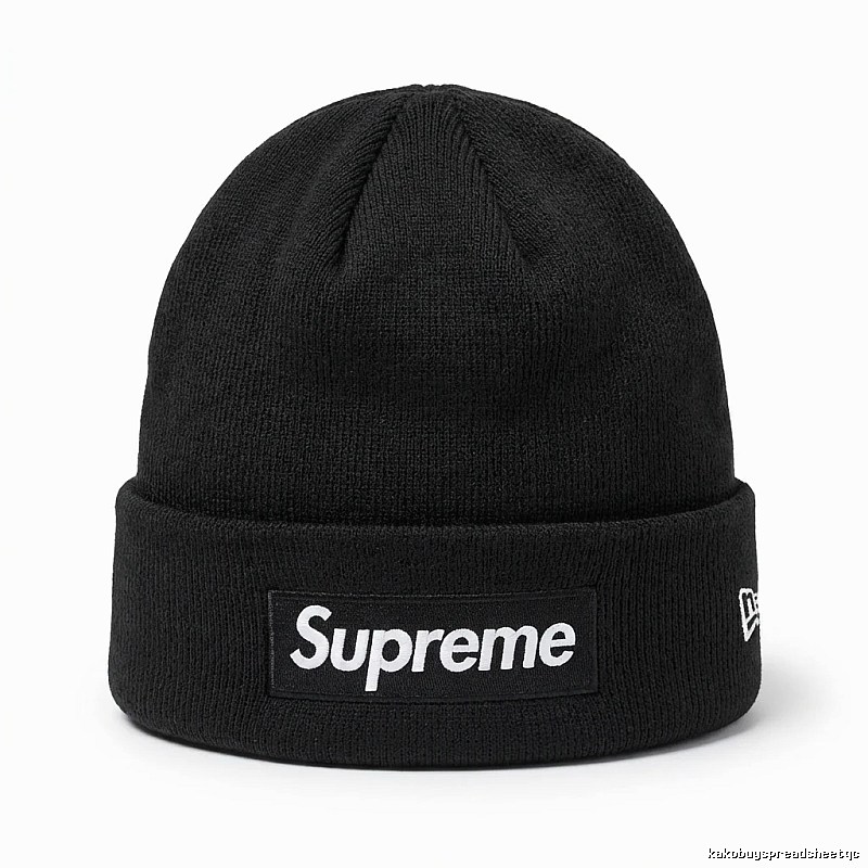 Supreme minimalist style black cold hat