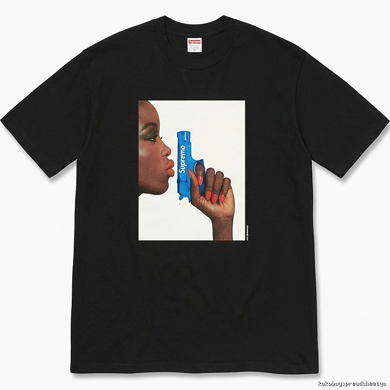 Supreme Pistol Print Black T-shirt