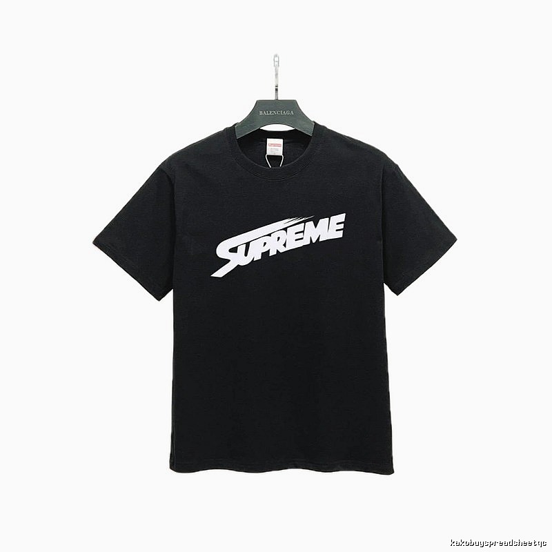 Supreme Printed Street-Style Black T-Shirt