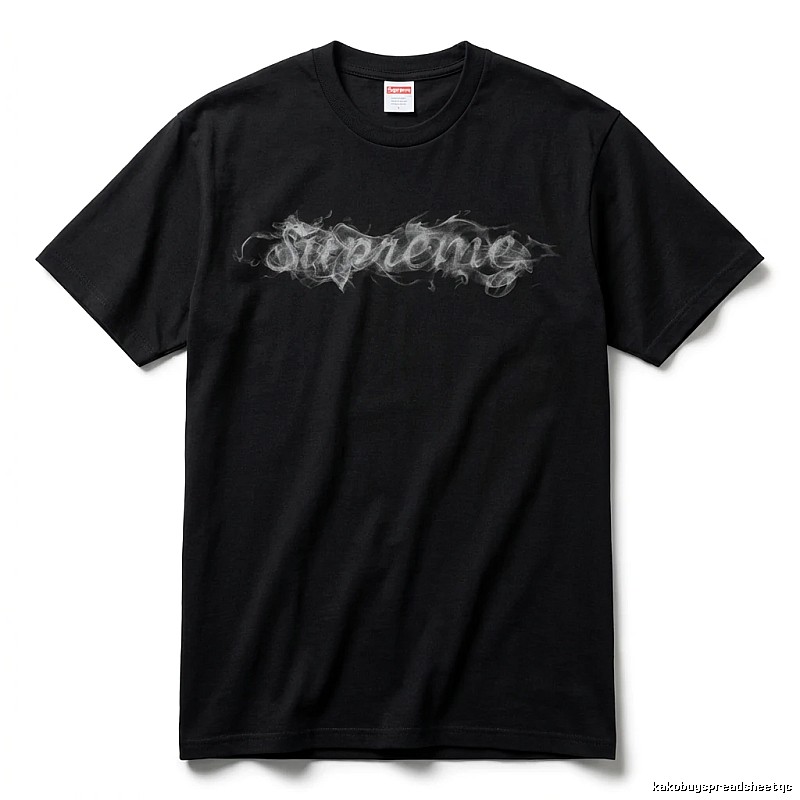 Supreme Smoke Style Black T-shirt