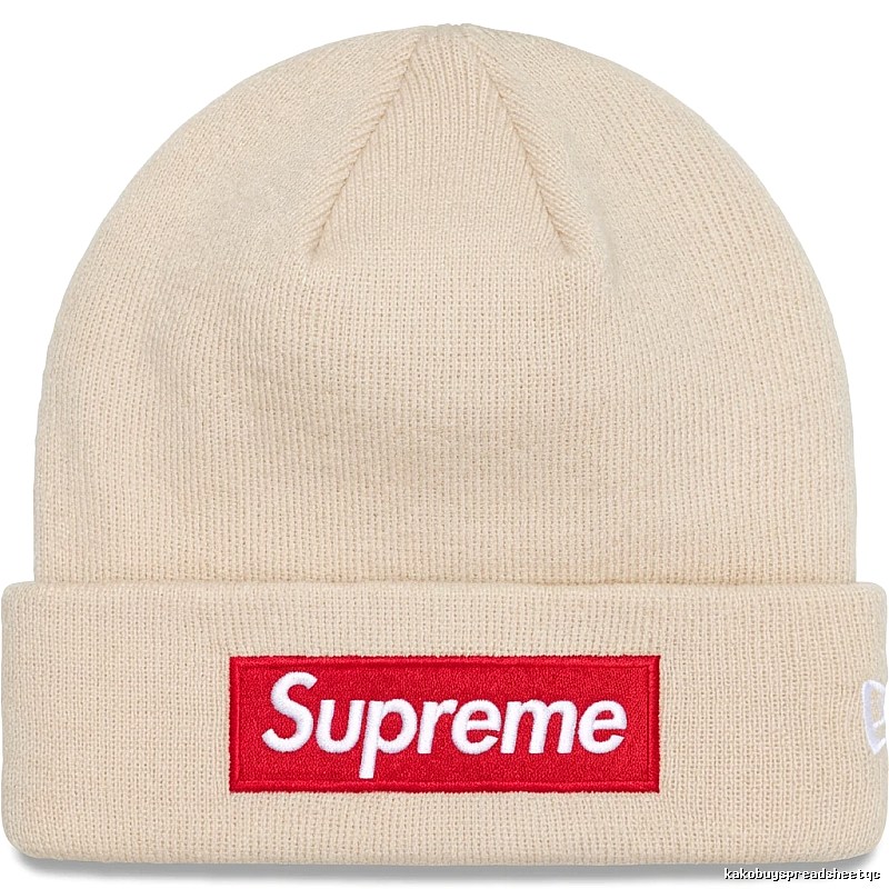 Supreme solid color simple style beige hat