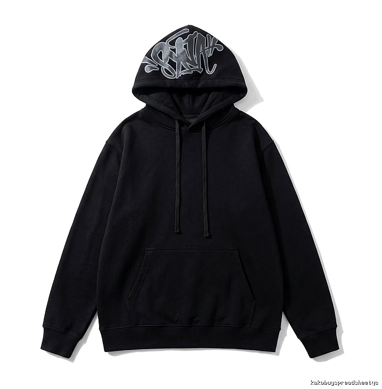 SynaWorld graffiti-style black hoodie