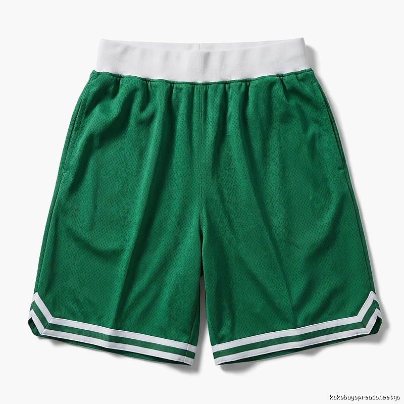 Tatum green and white retro-style shorts