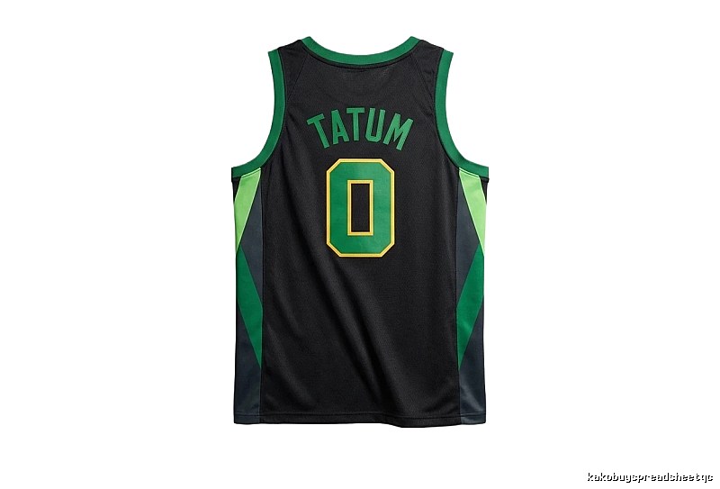 Tatum series black and green trendy brand jerseys