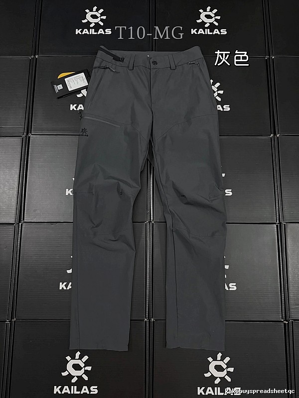 Technical Hiking Pants in Gray with performance logo and articulated outdoor construction - KAILAS