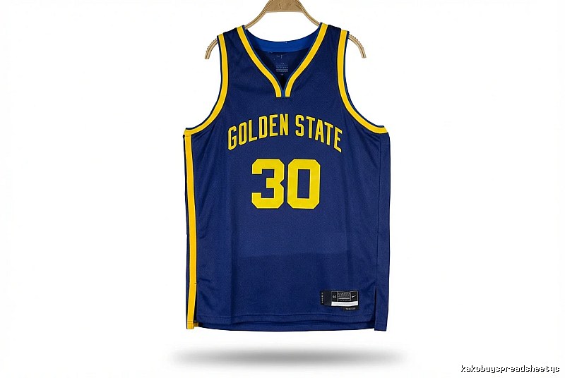The blue and yellow jerseys of the Curry series of the Warriors.
