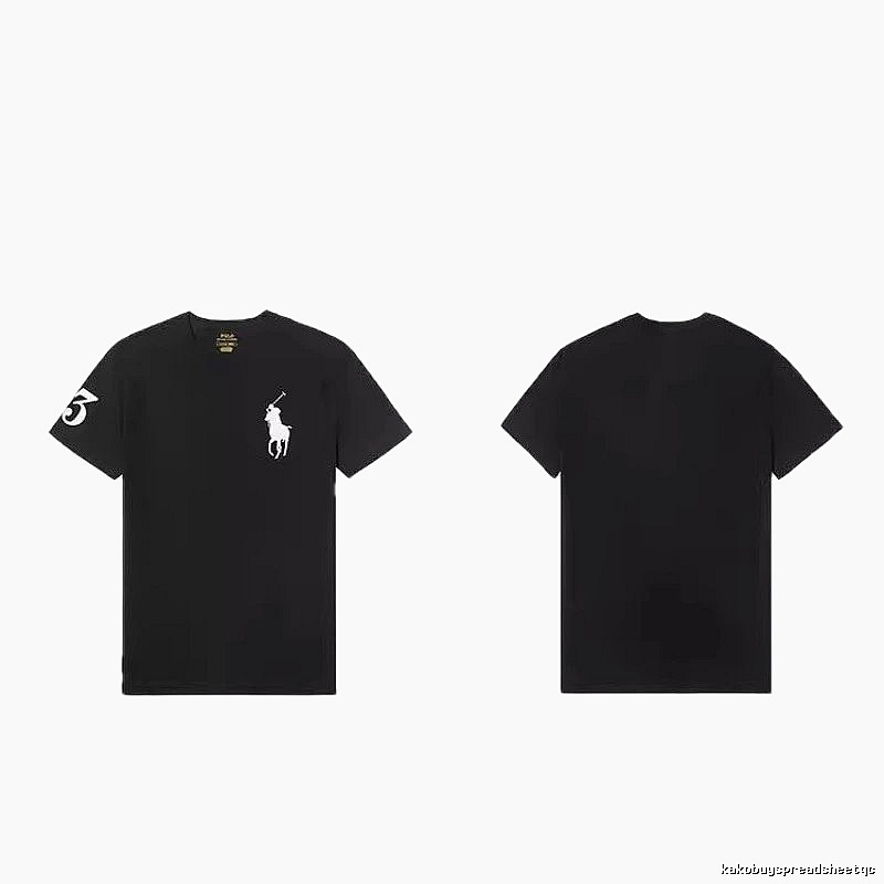 The classic and simple black T-shirt of Ralph Lauren.