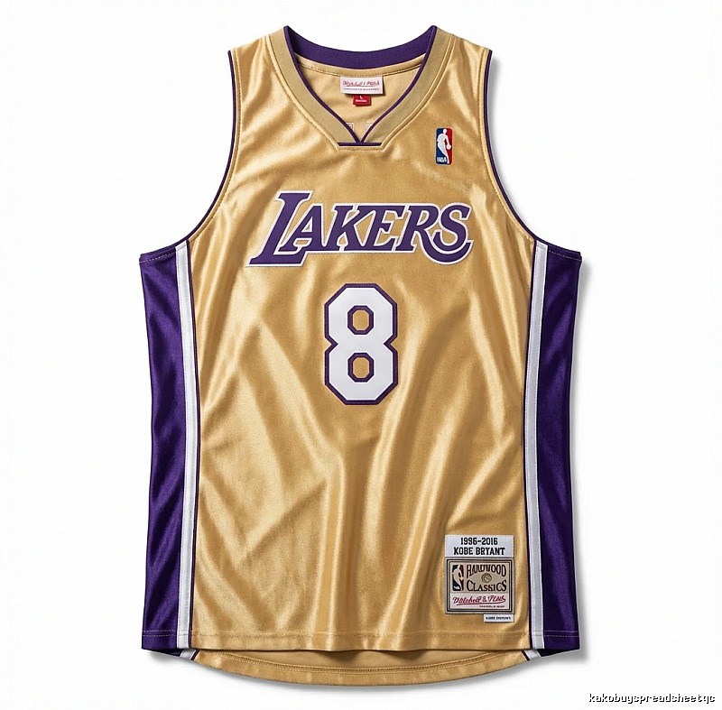 The retro gold and purple jersey of the Kobe Lakers.