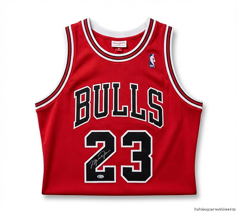 The retro red jersey of the Michael Jordan.