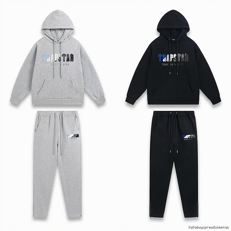Trapstar Casual Style Grey-Black Suit