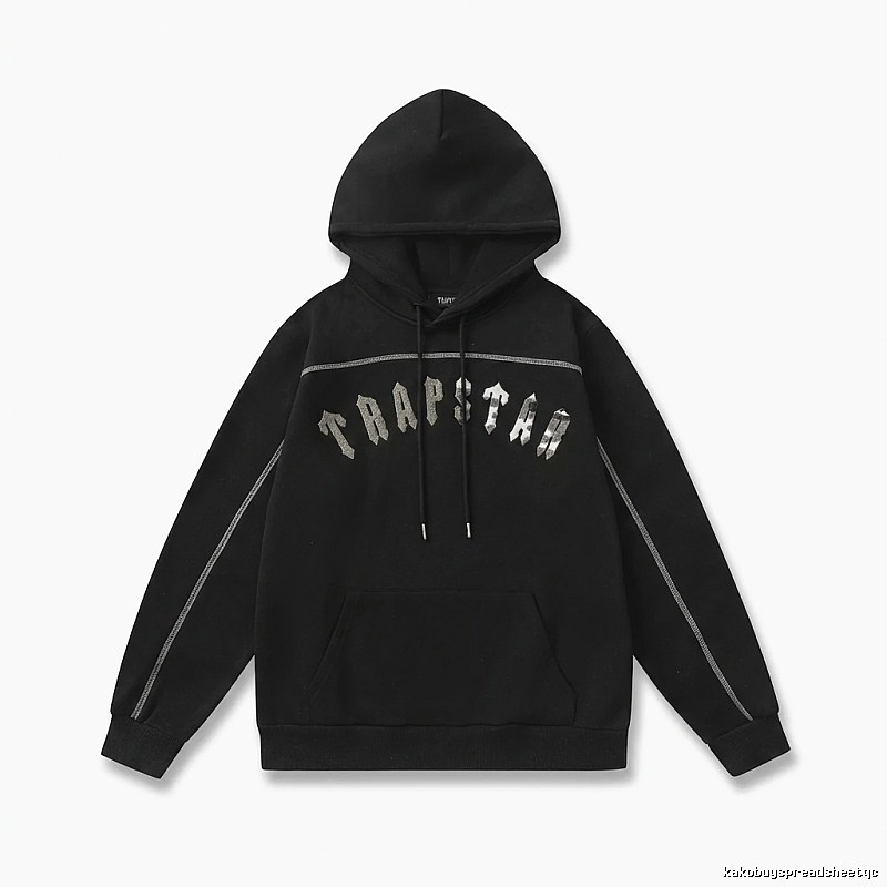 Trapstar Letter Style Black Hoodie