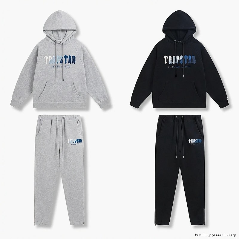 Trapstar Letter Trendy Brand Suit (Grey/Black)