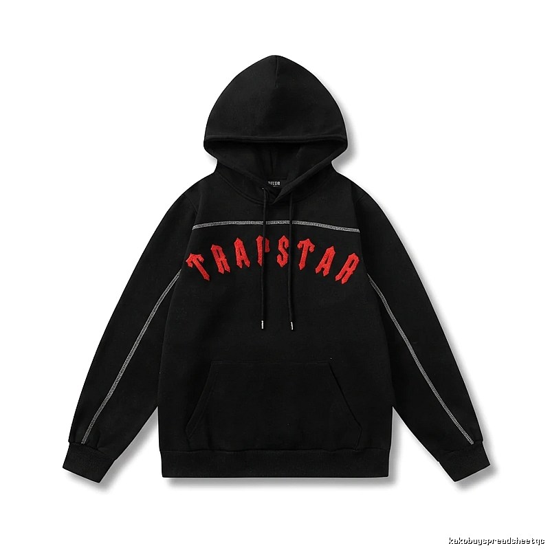 Trapstar Letter Trendy Cool Black Sweatshirt