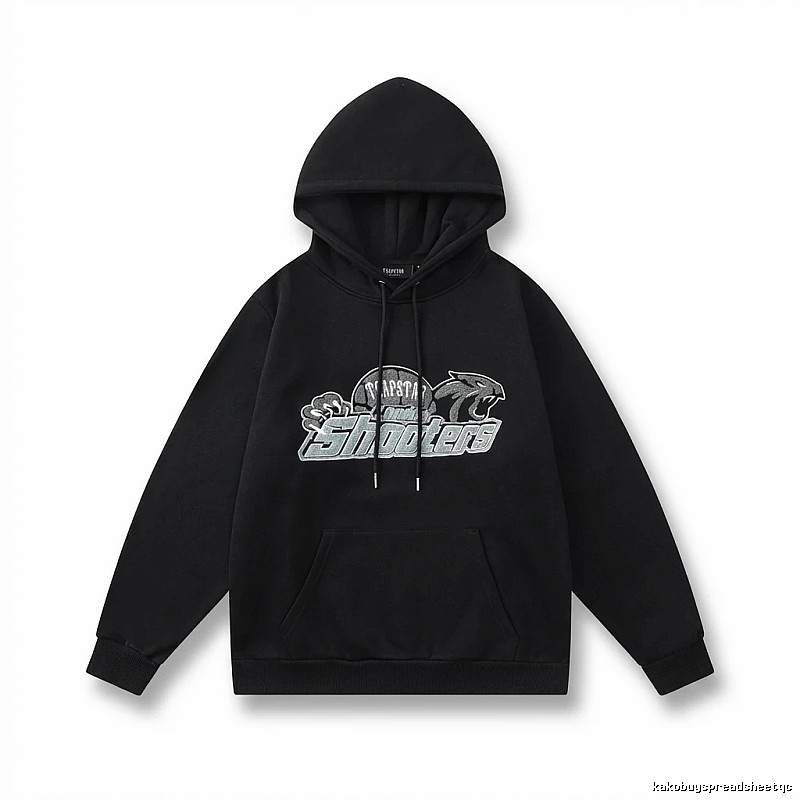 Trapstar - printed trendy and cool black hoodie