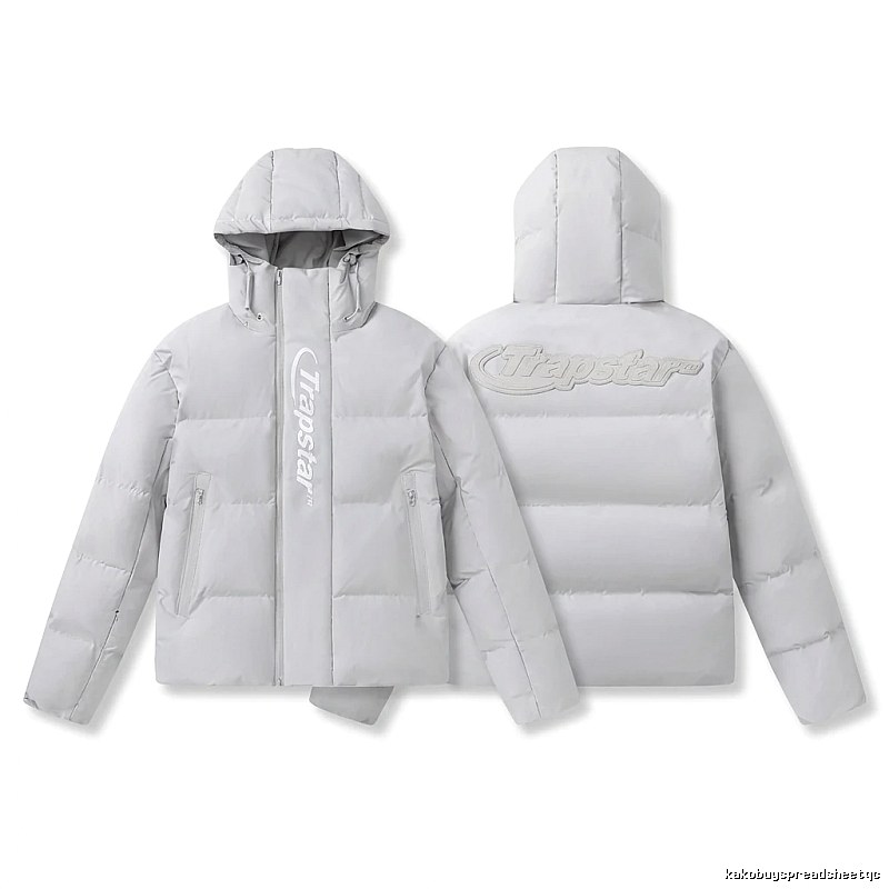 Trapstar Trendy and Cool Light Grey Down Jacket