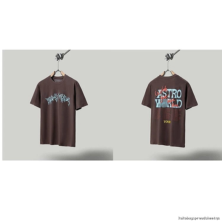 Travis Scott Astroworld Street Style Dark Brown T-Shirt