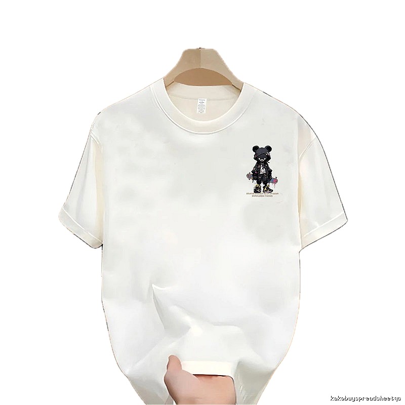 Trendy Brand Violent Bear Street Style Off-white Short Sleeve T-shirt