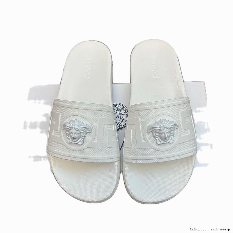 Versace Medusa Luxury Style White Slides
