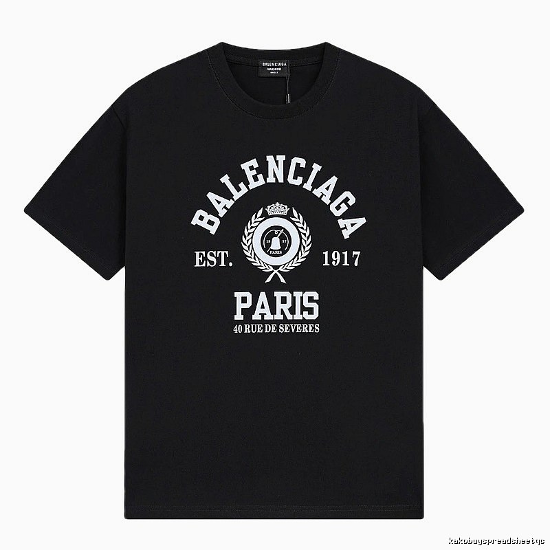 Vintage black short-sleeve T-shirt of Balenciaga