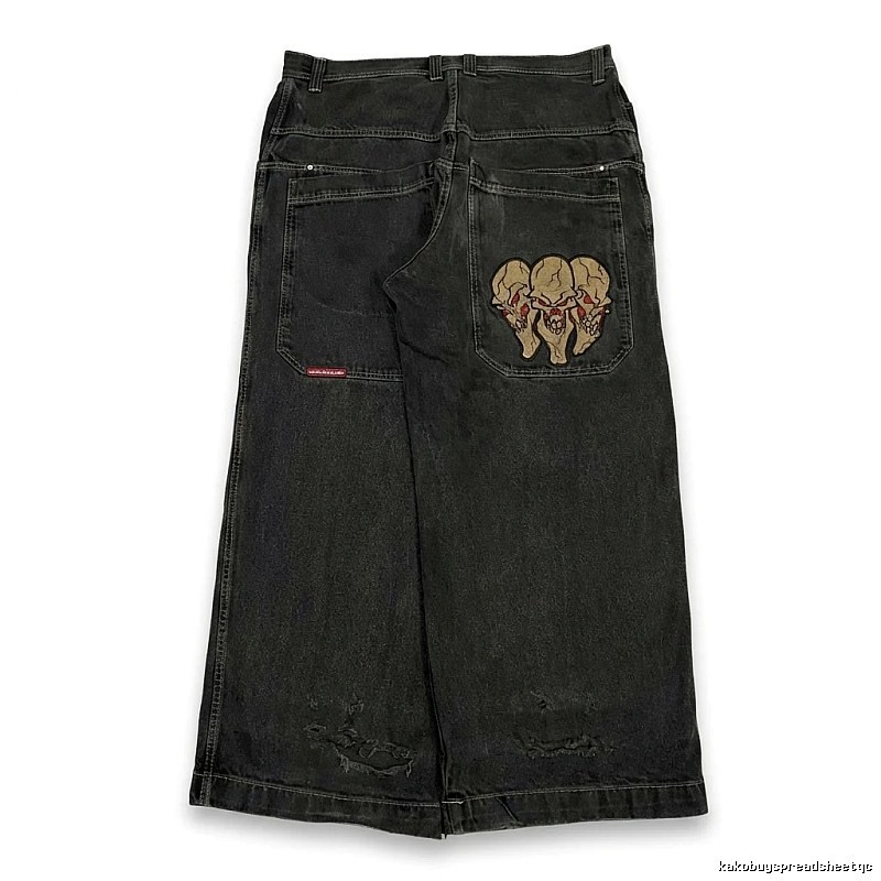 Y2K-style black denim skirt