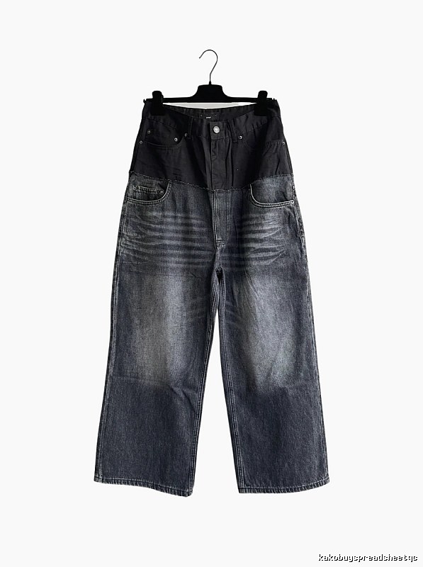 Balenciaga patchwork denim wide-leg pants