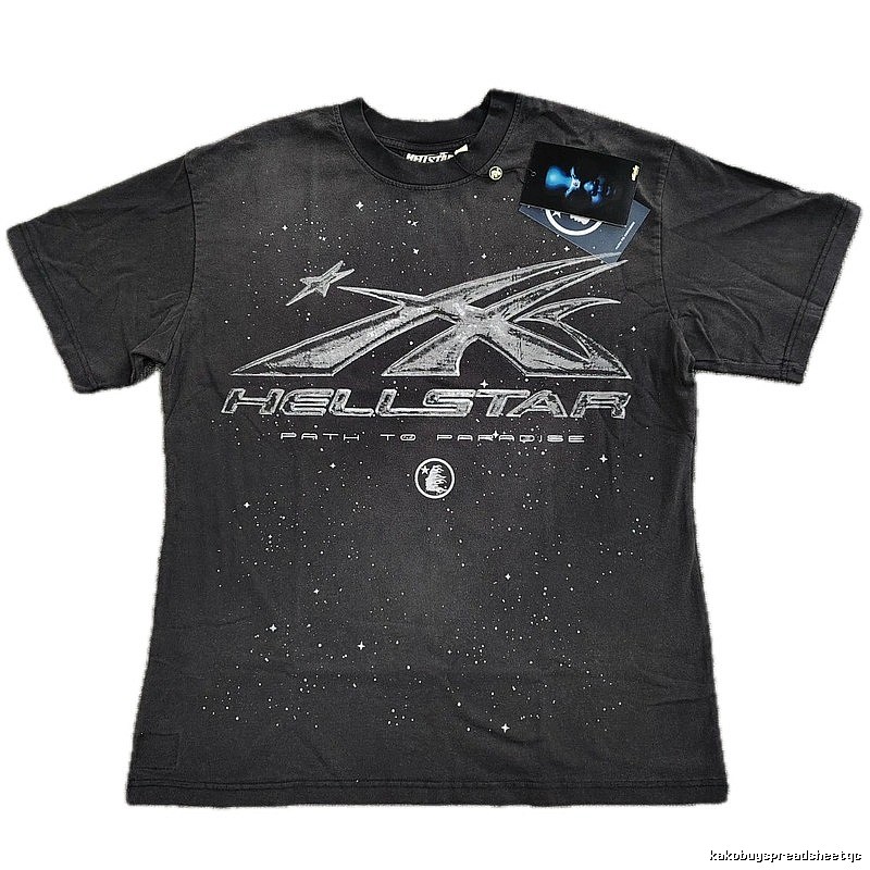 Hellstar Starry Sky Collection Vintage Distressed Black T-Shirt