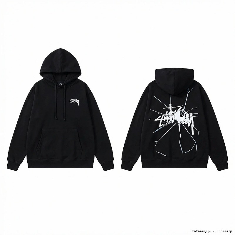 Stussy dark style black hoodie