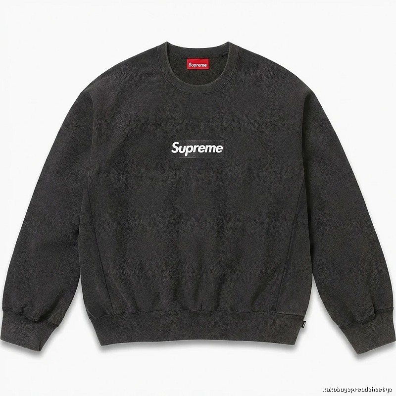 Supreme classic minimalist style black sweatshirt